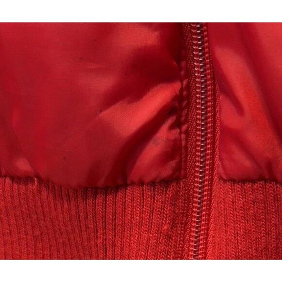 Southpole Y2K Puffer Jacket Coat Parka Red Womens Zipper Hooded Warmth XL - Picture 4 of 8